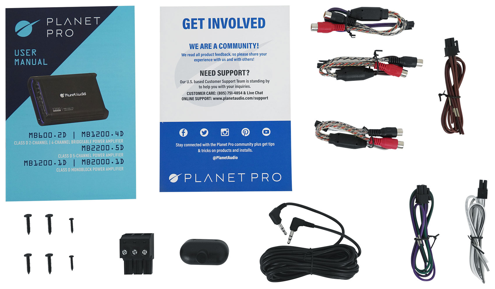 Planet Audio MB22005D Mini Bang Series 2200 Вт 5-канальный автомобильный усилитель Комплект усилителей