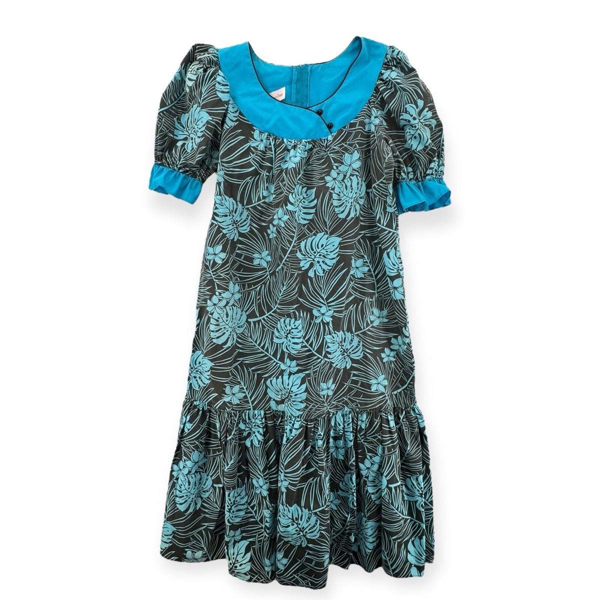 chinese dress ladies Orchids Makani Muumuu Hawaiian Dress Navy / L main image 0