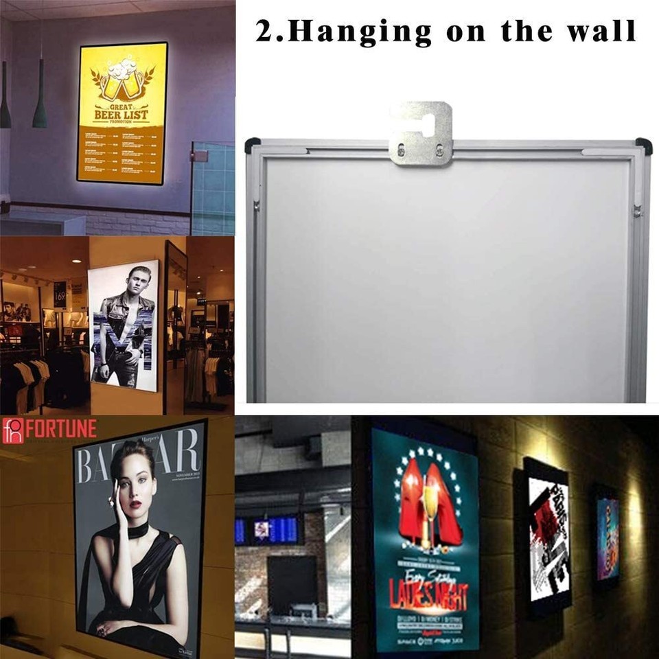 Standing Frame LED Display Board Restaurant Menu Sign Poster Stand Sign ...