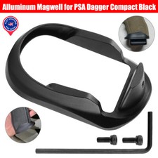 Black Flared Aluminum Magwell for PSA Dagger Compact