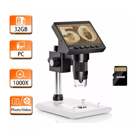 TOMLOV 1000X Error Coin Microscope wit Screen 4.3" LCD Digital Microscope Camera - Picture 3 of 14