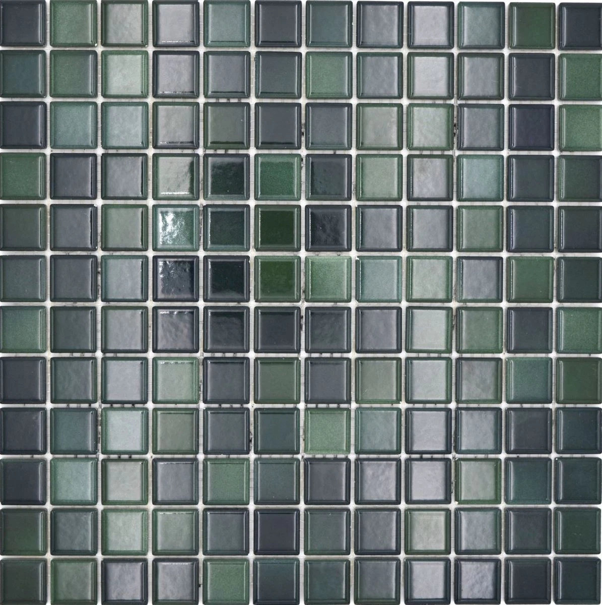 Mosaïque Cristal Vert Pâle Translucide - Plaque 30x30cm - Marque Mosaik-Netzwerk