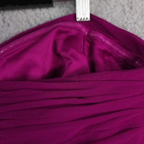 Lauren Ralph Lauren Dress 16 Purple Strapless Evening Gown Pleat Chiffon ALTERED - Picture 10 of 15