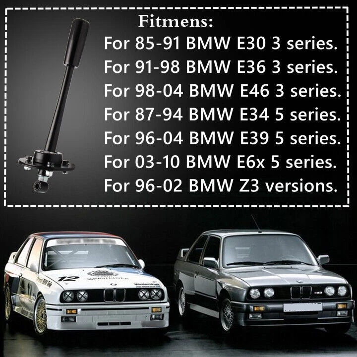 Black Adjustable Short Shifter Lever For BMW 1985-2010 Z3 E46 E36 E30 E34 E39  Foto 2 de 4