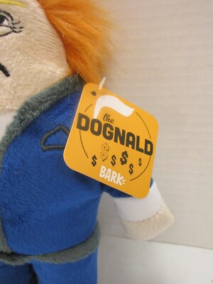 1) Donald Trump POTUS Dognald Bark Box Presidential Dog Toy Squeak