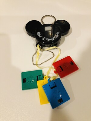 Vintage Disney World View Master Mini Keychain Mickey Parks Toy Photo Spin WORKS