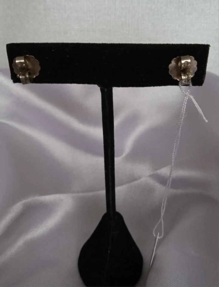 Diamond Cut White Zircon Post Earrings, SS/Palladium & 14KYG, MICHAEL VALITUTTI - Image 3 of 4