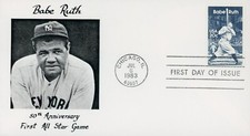 US 2046-U5 FDC Babe Ruth Baseball REC 1st Cachet