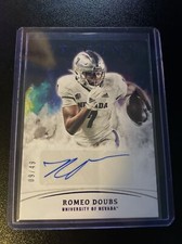 2022 Panini Chronicles Origins Draft Picks Romeo Doubs RC Rookie Purple Auto /49