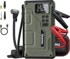 Jump Starter with Air Compressor, Portable 8000A Car Battery Jumper Starter 12V