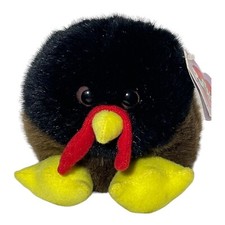 Vintage Puffkins Strut The Turkey Plush Mini 6  1998 Swibco Stuffed Animal