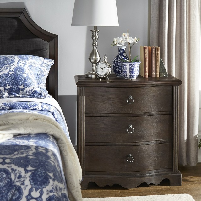 Rola Dark Brown Finish Nightstand By Inspire Q Classic Brown 3 Drawer For Sale Online