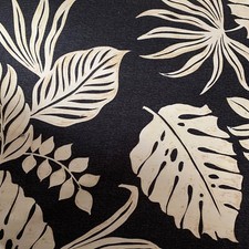 Hawaiian Print Fabric by the yard BLACK - 43  