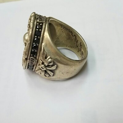 Justin Davis SRJ521 Silver Ring Jungle skull Ring Size:#56 US8 | eBay