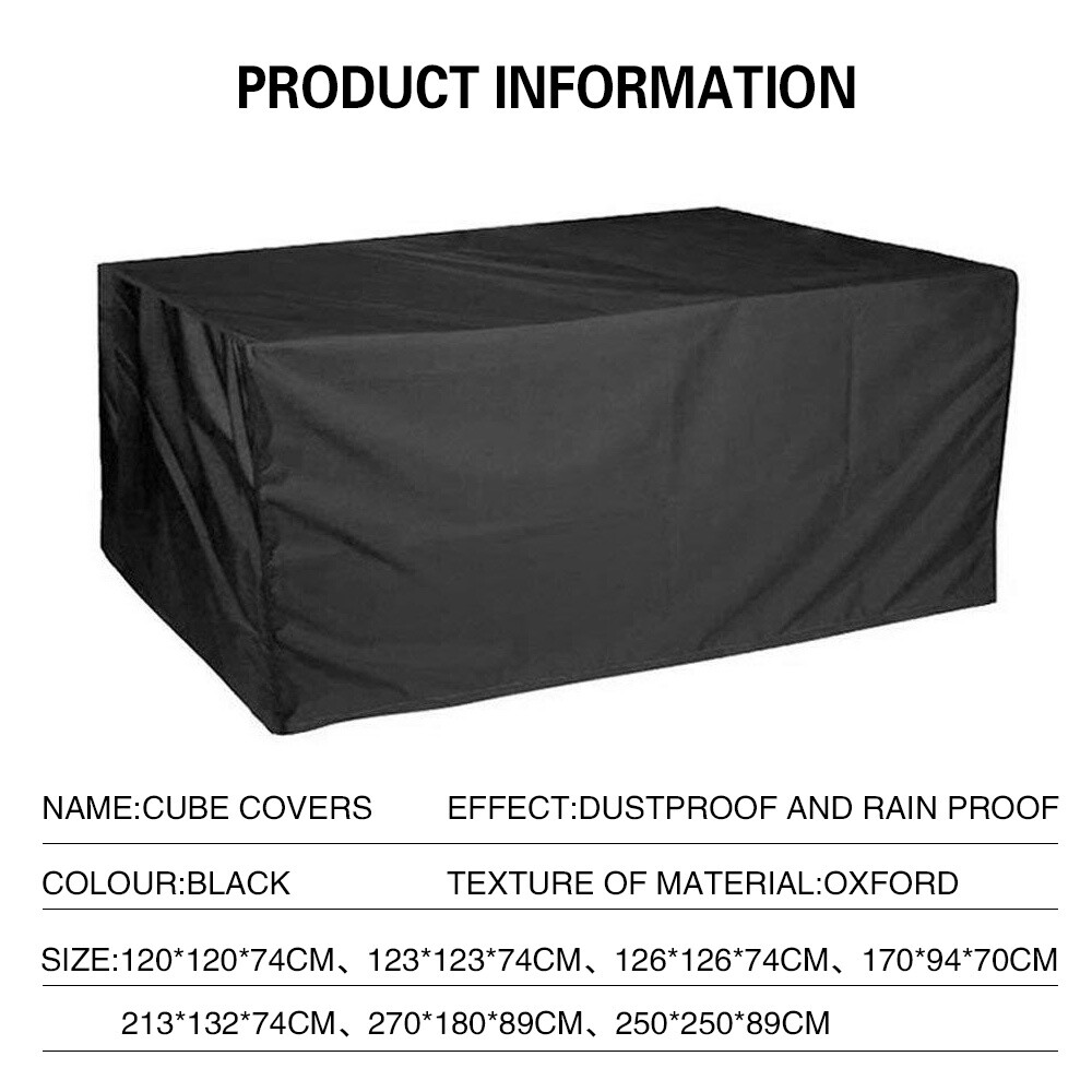 Waterproof Garden Patio Furniture Cover Outdoor Rattan Table Cube Seat