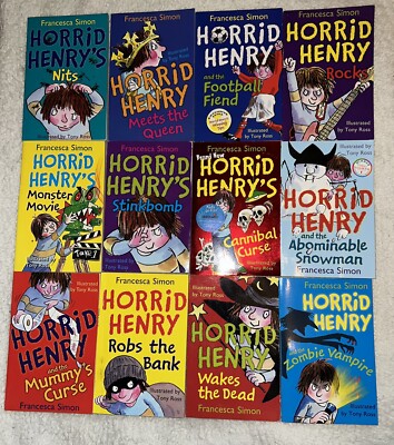 Francesca Simon Book Bundle X 12, Horrid Henry Series, Childrens, Humour, (7)