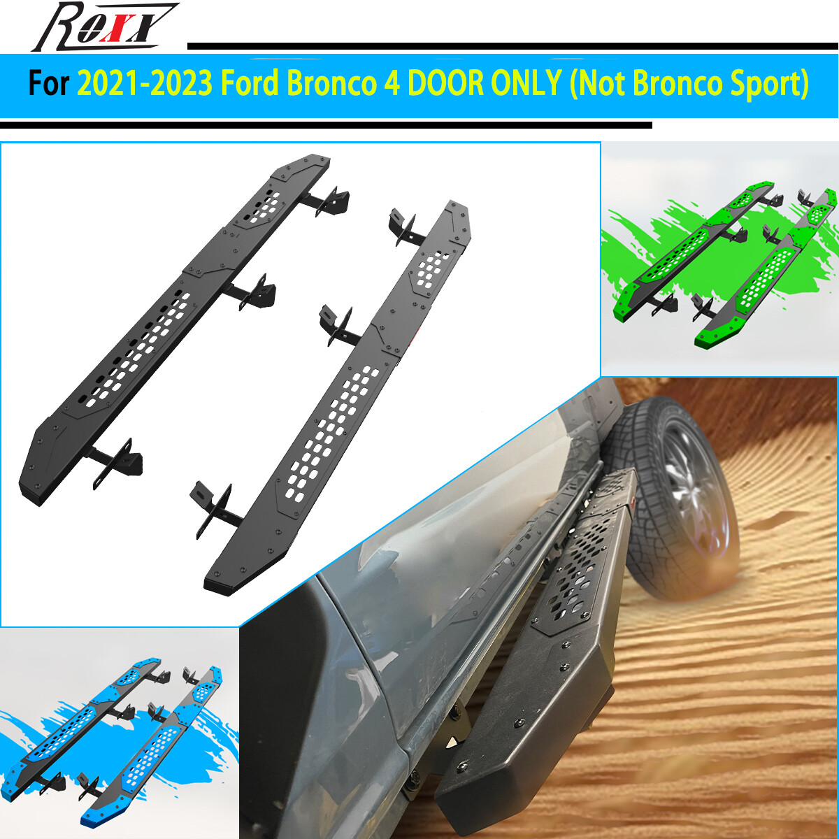 Heavy Duty Steel Running Boards Side Step Pairs for 20212023 Ford