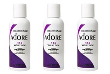 BL Adore Semi-Permanent Haircolor 114 Violet Gem 4oz X 3 Counts