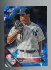 2016 Topps Chrome Blue Sapphire James Pazos  RC  PWE