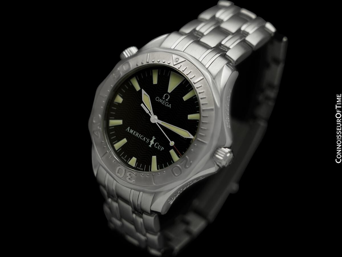 OMEGA Seamaster 300M da Uomo America's Coppa Ss 18K Oro Bianco Orologio  Mint