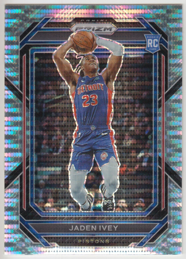 2022-23 Panini Prizm Pistons Jaden Ivey Silver Pulsar Prizm #256 Rookie RC