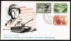 Belgium WW2 General Patton Tank Battle scenes set FDC 1957