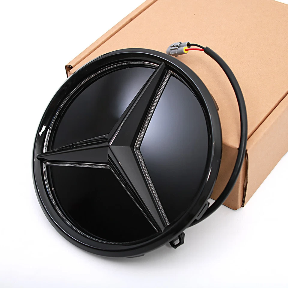 Подходит для Mercedes Benz GLC GLS 2016-2019 годов выпуска передняя светодиодная решетка с эмблемой черная - Изображение 4 из 4