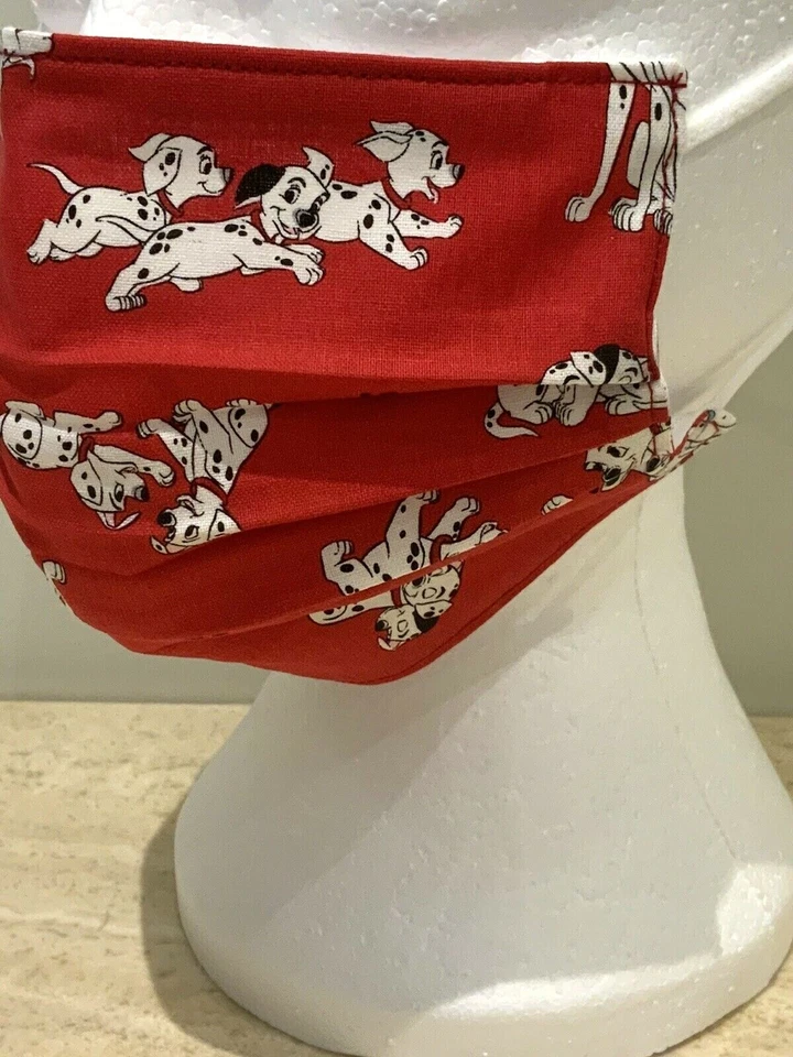 Disney 101 Dalmations Washable Face Mask adjustable ear cords and nose wire - Image 2 of 3