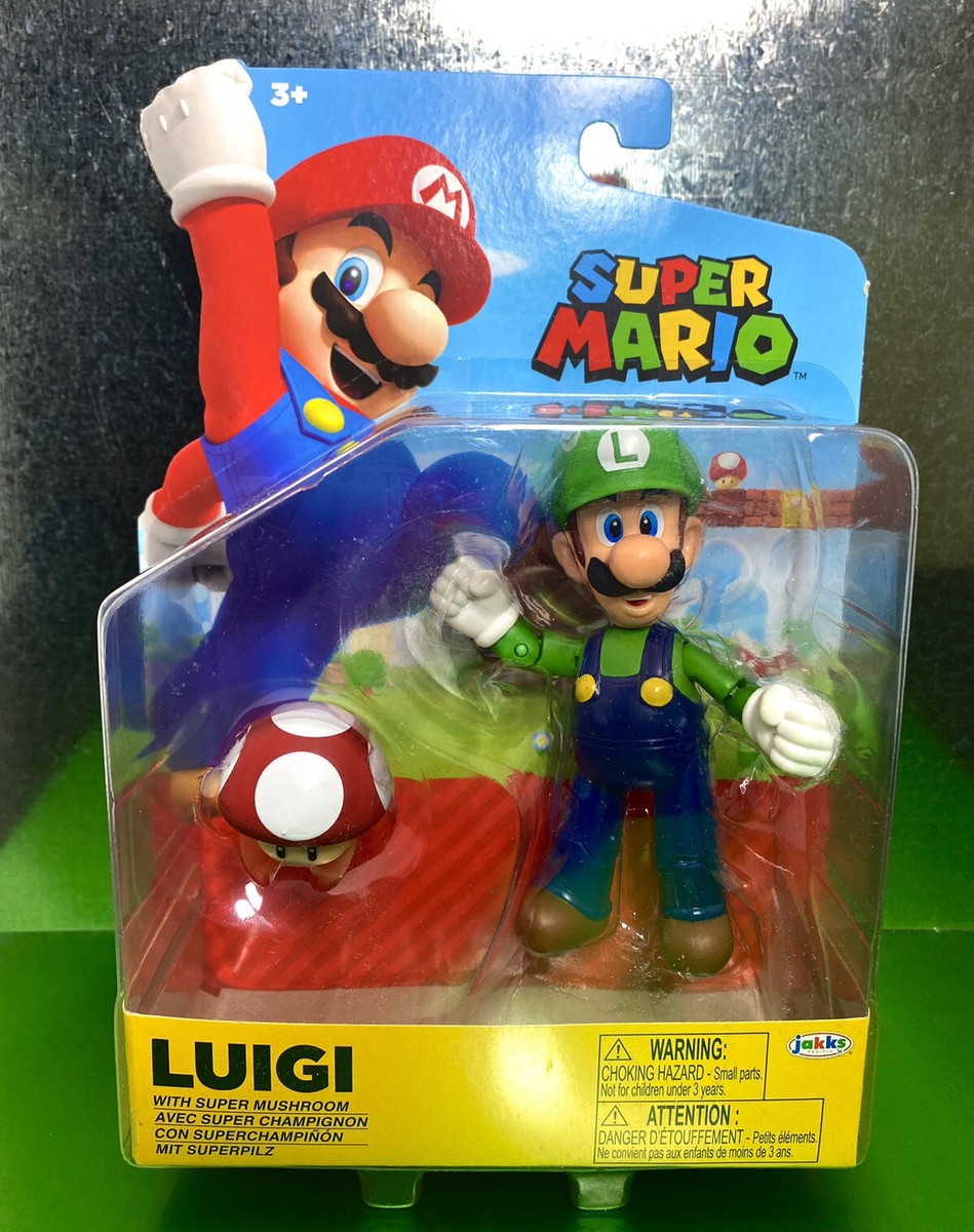 2021 JAKKS Pacific World of Nintendo Action Figure: LUIGI (w