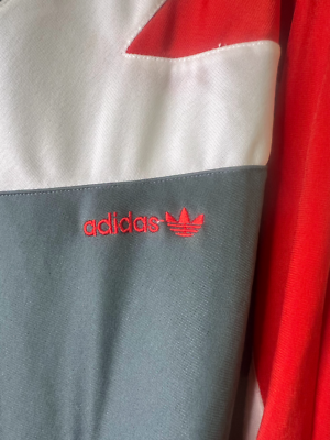 Vintage 80s 90s Adidas Trefoil Logo Track Jacket Mens Sz L Red