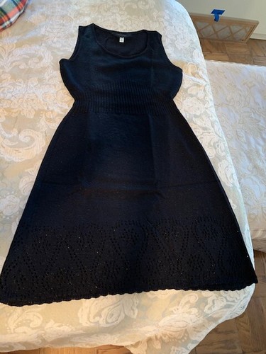 St.John couture black knit dress with 