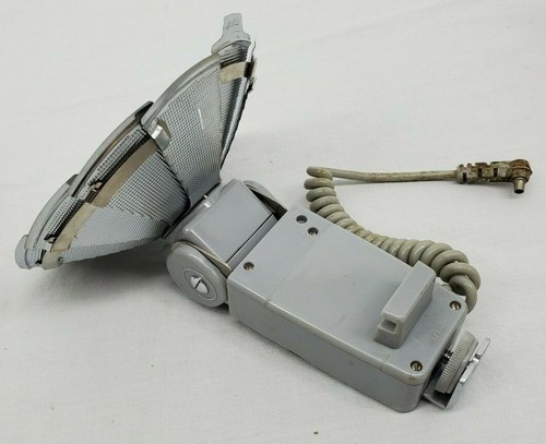 VINTAGE Gold Crest #BC-6 Tilt Flash with Original Black Vinyl Case Made in JAPAN - Picture 11 of 12