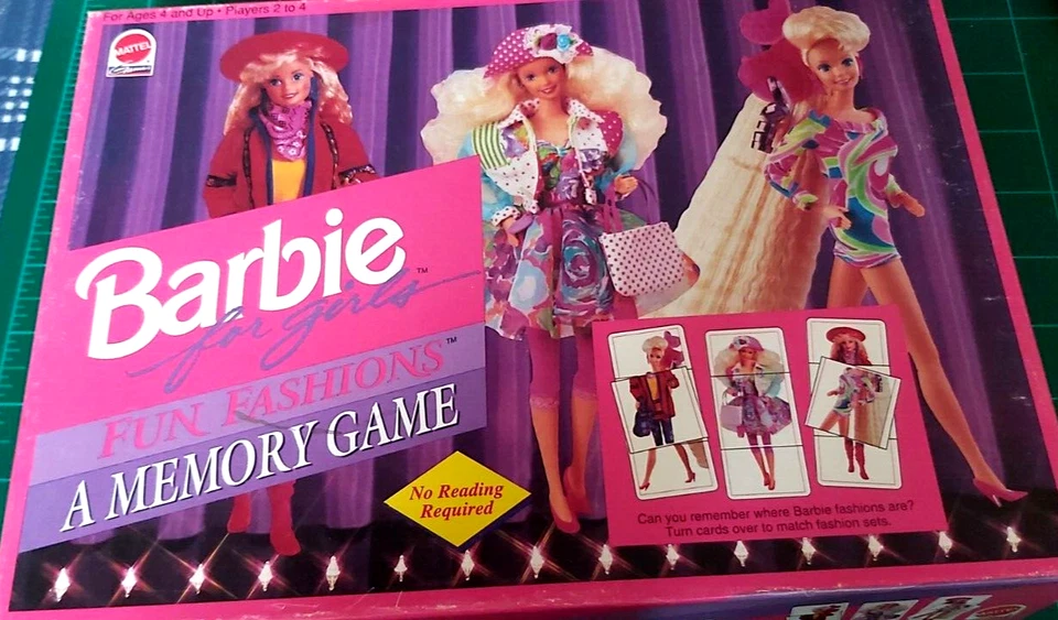 Mattel Barbie For Girls Fun Fashions A Memory Game Complete New Opened Box READ - Image 2 of 4