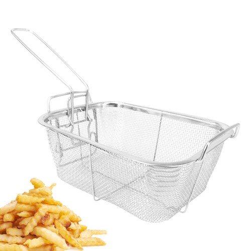 Stainless Steel Wire Fryer Basket Deep Frying Food Tableware For Chips ...