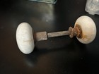Beautiful Pair Rustic Antique Victorian White Porcelain Door Knobs -  As Is — photo 1