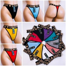 Thongs Tangas Sports Sexy Lot 6/12 Panties T-Back 95% Cotton Active Wear S-XL