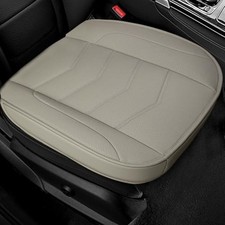 Leather Car Seat Cover - Anti-Slip Full Wrap Front Bottom Seat Cover Car Grey