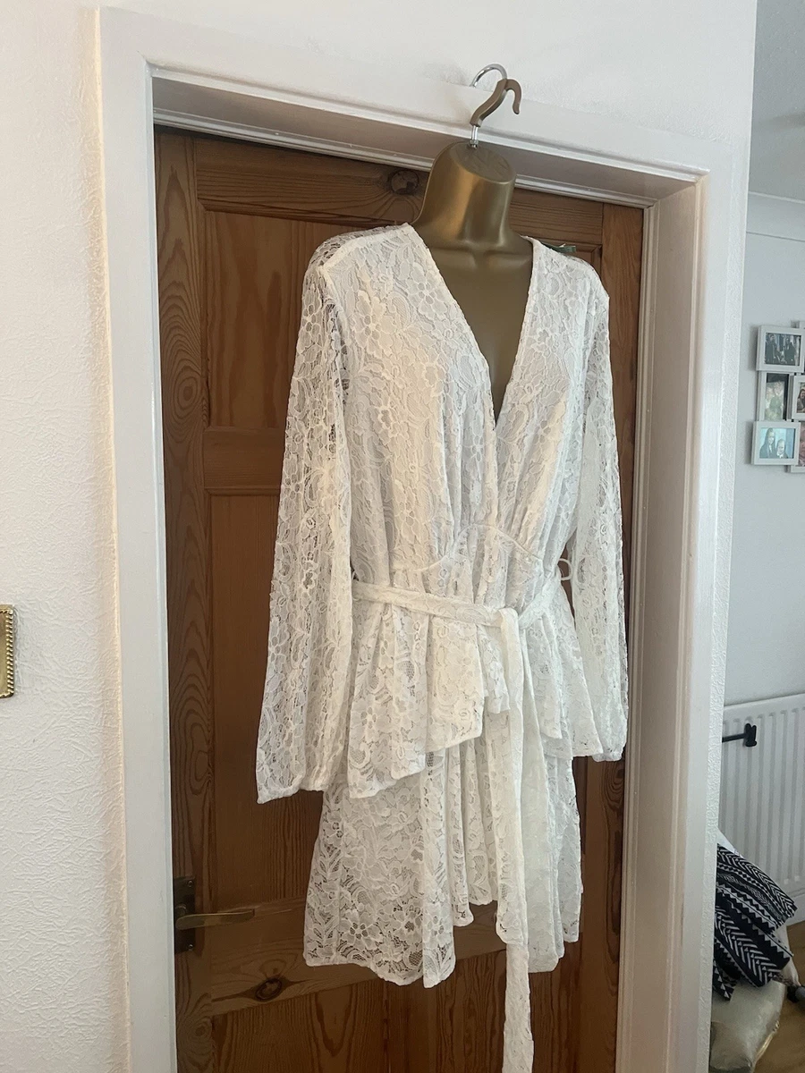 boho lace dress plus size Floral Beach Plus Size Casual A-Line Boho Lace Maxi Wedding Dress with  Plunging Neckline and Empire Waist main image 1