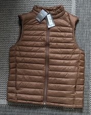 Marks & Spencer Mens Feather Down Gilet + Stormwear Brown Medium 38 - 40"