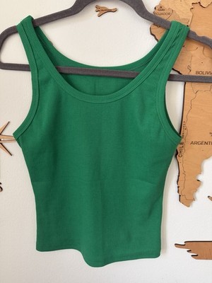 Basic Rib Top Grün   Gr. M