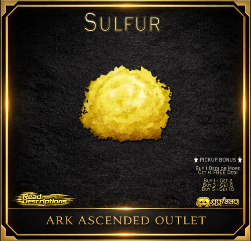 Sulfur-Ark Survival Ascended PVE-Resources-ASA XBOX/PS5/PC-Official-AAO