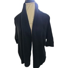 banana republic sweater Black Open Cardigan Short Sleeves Open Front XS Oversize