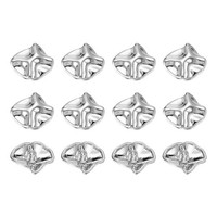 12 StüCk MetallknöPfe FüR NäHen, 20Mm Quadrat, Silber