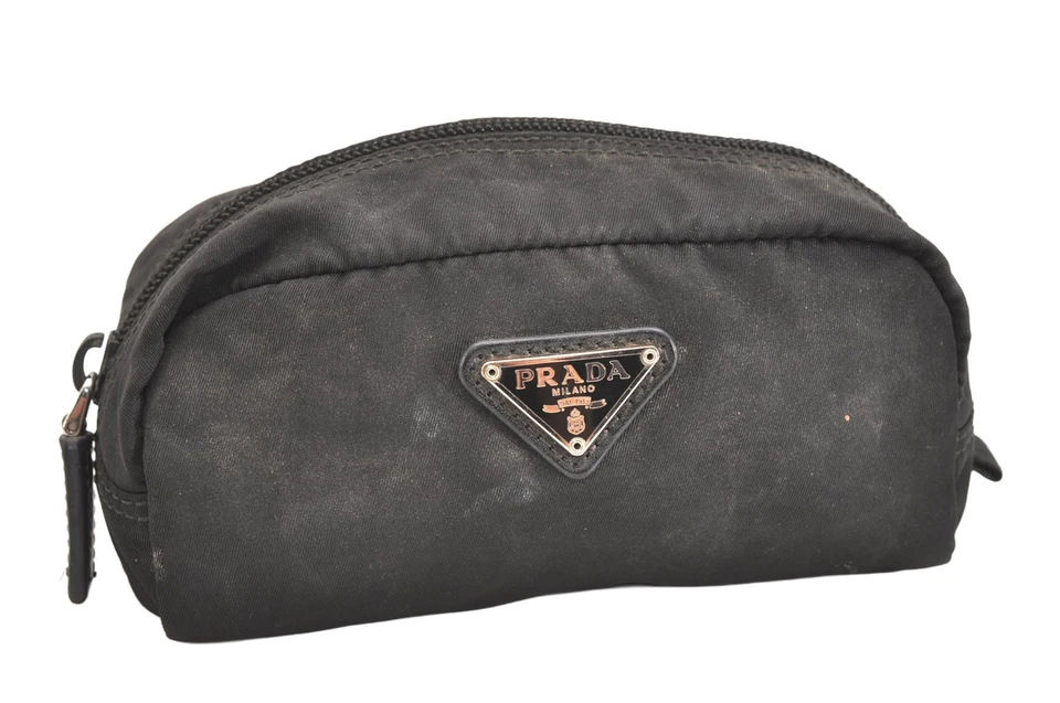 Original PRADA Vintage Nylon Tasche Handtasche schwarz 4042N
