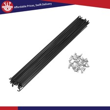 Bike Bicycle Spokes 14G 285MM Mountain Bike Spokes Steel Black 36Pcs