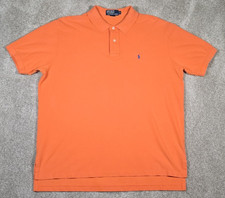 Polo Ralph Lauren Vtg Northern Mariana Islands USA Made Orange Polo Shirt Men XL