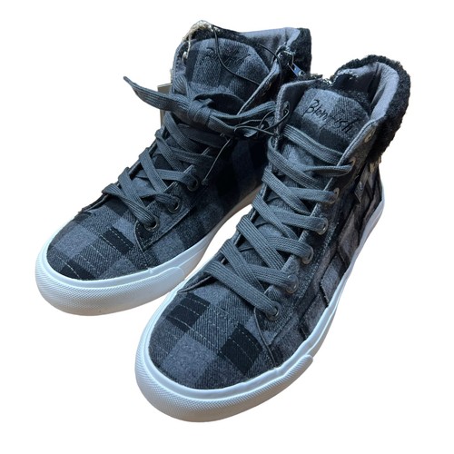 Blowfish Malibu Memphis High Top Lace Up Sneaker Buffalo Print - Picture 2 of 10