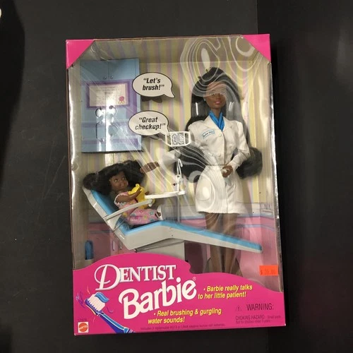Vintage Dentist Barbie Doll Set African American 1997 Mattel 17478 In Box Rare