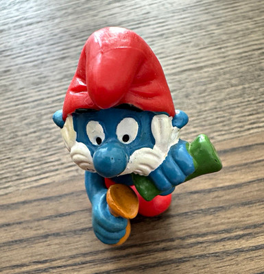 Schleich Die Schlümpfe Schlumpf Figur mit Trompete/Horn, 1981