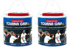 Tourna Grip 30 XL Grips 99 cm x 29 mm w/ Travel Pouch - Blue 2-Pack